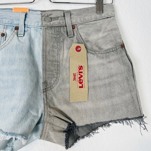 LEVI'S 501 Premium Denim Shorts In Color Block-blue - Picture 6 of 11